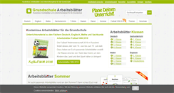 Desktop Screenshot of grundschule-arbeitsblaetter.de