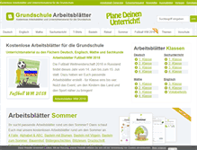 Tablet Screenshot of grundschule-arbeitsblaetter.de